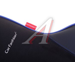 Изображение 3, 41590 Подушка поясничная экокожа-велюр черно-синяя Vibe CARFASHION