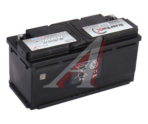 Изображение 2, 6СТ105(0) AGM605901 Аккумулятор KORTEX AGM 105А/ч обратная полярность