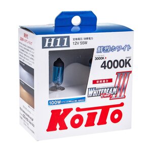 Изображение 3, P0750W Лампа 12V H11 55W PGJ19-2 +100% бокс (2шт.) Whitebeam KOITO