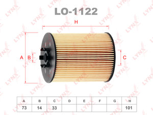 Изображение 1, LO1122 Фильтр масляный BMW 5 (E60), 7 (E65), X5 (E70) (N62) LYNX