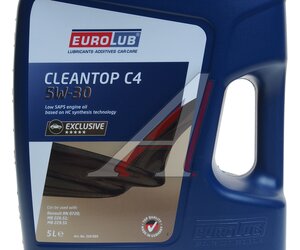 Изображение 2, 220005 Масло моторное CLEANTEC C4 5W30 синт.5л EUROLUB