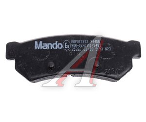 Изображение 3, MBF015932 Колодки тормозные CHEVROLET Lacetti (07-) задние (4шт.) MANDO