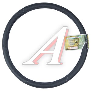 Изображение 1, ВИТА ТРАК 50 ч Оплетка руля (XXXXL) 50см экокожа черная ВИТА ТРАК
