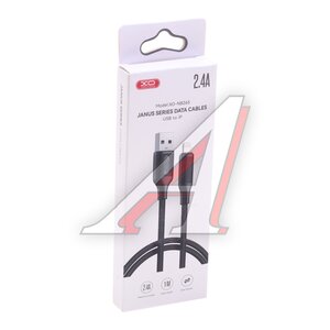Изображение 2, NB265 Black Кабель iPhone (5-) 2.4A 1м черный XO