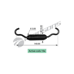 Изображение 1, SPR008 Пружина ROR полуприцепа колодок стяжная (142х19х5.0) MANSONS