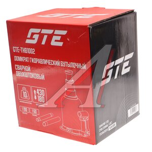 Изображение 7, GTE-TH81002 Домкрат бутылочный 10т 180-430мм 2-х плунжерный GTE