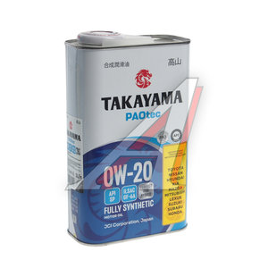 Изображение 1, 100445 Масло моторное PAOtec GF-6A/SP 0W20 синт.1л TAKAYAMA