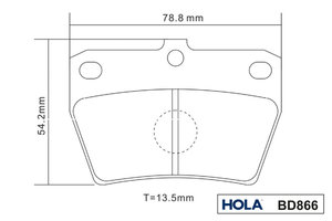 Изображение 4, BD866 Колодки тормозные TOYOTA Rav 4 (00-05) задние (4шт.) HOLA