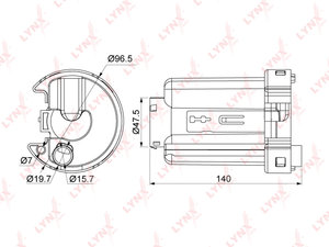 Изображение 1, LF543M Фильтр топливный MAZDA Premacy (99-) LYNX