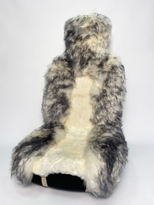 Изображение 1, 123033 Накидка на сиденье мех натуральный (овчина австралийская) бело-серая Jolly Premium PSV