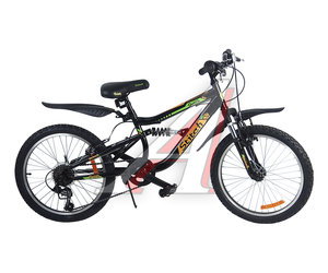 Изображение 9, T20B110 E Велосипед 20'' 6-ск. двухподвесный черный STITCH