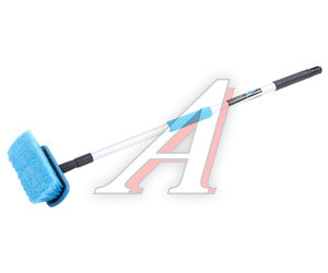 Изображение 1, 39775 Щетка для мойки автомобиля телескопическая 80-130см под шланг BLACK&BLUE