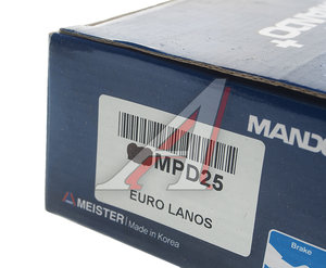 Изображение 3, MPD25 Колодки тормозные DAEWOO Nexia CHEVROLET Lanos OPEL Astra F (97-) (1.4/1.5) передние (4шт.) MANDO