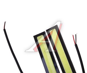 Изображение 3, 25696 Огни ходовые дневного света 12V комплект 1 светодиодов 170х18мм плоские MEGAPOWER