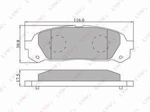 Изображение 1, BD7535 Колодки тормозные TOYOTA Chaser, Cresta (96-01) задние (4шт.) LYNX