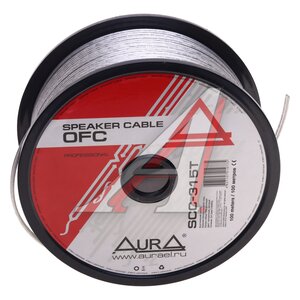 Изображение 1, SCC-315T бухта 100м Кабель акустический 16Ga (2х1.5мм) 100м бухта AURA