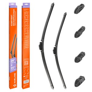 Изображение 1, AWBBK600500K Щетка стеклоочистителя 500мм каркасная HYUNDAI HD65, 72, 78, Accent левая AIRLINE