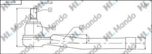 Изображение 4, DSA020620 Наконечник рулевой тяги CHEVROLET Rezzo (00-08) правый MANDO