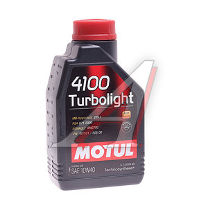 Изображение 2, 108644 Масло моторное 4100 TURBOLIGHT 10W40 п/синт.1л MOTUL