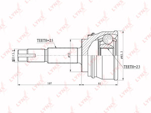 Изображение 1, CO5703 ШРУС наружный NISSAN Almera (N15) комплект LYNX