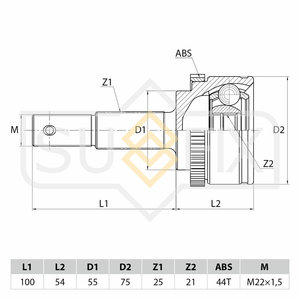 Изображение 2, ST1071 ШРУС наружный NISSAN Almera (00-06) комплект SUFIX