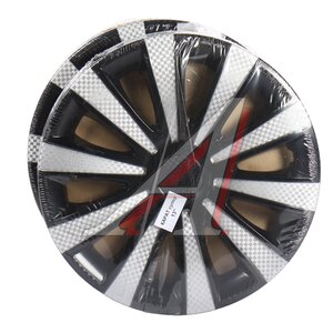 Изображение 1, КАРАТ-СУПЕР серо-черный R-13 Колпак колеса R-13 серо-черный КАРАТ-СУПЕР комплект 4шт. STAR