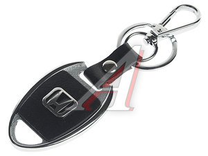 Изображение 1, BAK 008 Брелок "Хонда" черный, металл, кожа, логотип c надписью на подвеске MASHINOKOM