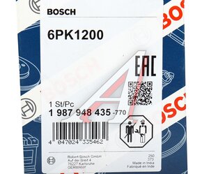 Изображение 6, 1987948435 Ремень приводной поликлиновой 6PK1200 BOSCH