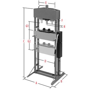 Изображение 8, GTE-HPP13050 Пресс пневмогидравлический 50т напольный GTE