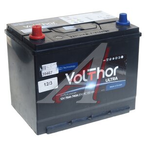 Изображение 1, 6СТ75(1) 57524 D26 Аккумулятор VOLTHOR Ultra 75А/ч (Уценка)