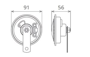 Изображение 2, 50FO24.100.02K Сигнал звуковой 24V 335/435Hz 118дБ комплект 2шт. SEGER