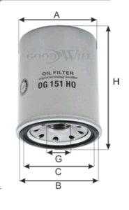 Изображение 3, OG151HQ Фильтр масляный HONDA Accord GOODWILL