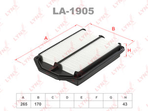 Изображение 1, LA1905 Фильтр воздушный HONDA CR-V (07-12) LYNX