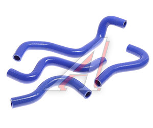 Изображение 1, 810-13-004 Патрубок ГАЗ-3302 Бизнес отопителя Н/О комплект 4шт. синий силикон MEGAPOWER