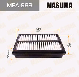 Изображение 2, MFA-988 Фильтр воздушный HONDA Shuttle (94-97) MASUMA