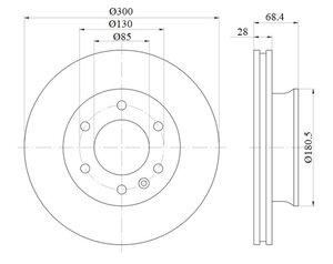 Изображение 2, SKBD1041 Диск тормозной MERCEDES Sprinter (06-) передний (1шт.) S&K