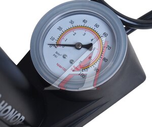 Изображение 3, FP-9807B Насос велосипедный алюминиевый с манометром черный A/V F/V HONOR