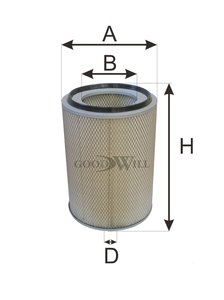 Изображение 3, AG1025 Фильтр воздушный HYUNDAI UniverseSpaceLuxury/Xpress GOODWILL