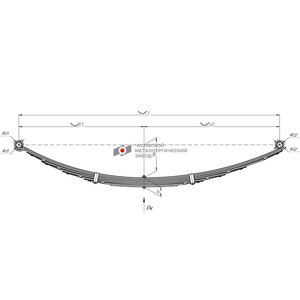 Изображение 1, 408-2912012-03-01 Рессора М-2140, 408, 412, САЗ-82994 задняя (7 листов) усиленная L=1293мм ЧМЗ