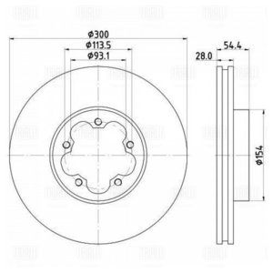 Изображение 1, DF105105 Диск тормозной FORD Transit (06-) передний (1шт.) TRIALLI