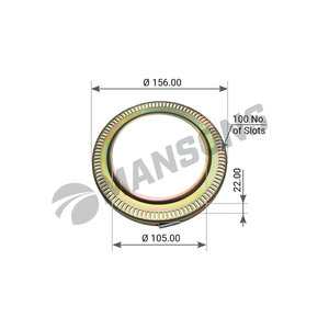 Изображение 1, 300.337 Кольцо АБС BPW (152xo156x22 z=100) MANSONS
