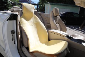 Изображение 2, GS 9017 Накидка на сиденье мех искусственный бежевая 1шт. GOLDEN SNAIL
