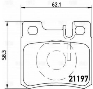 Изображение 2, PF1512 Колодки тормозные MERCEDES 190 (W201) задние (4шт.) TRIALLI