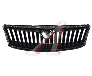 Изображение 2, NSP081Z0853668A9B9 Решетка радиатора SKODA Octavia (09-) черная (с молдингом) NSP