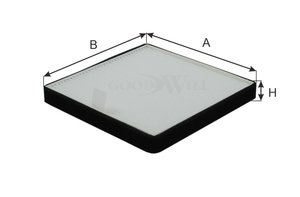 Изображение 2, AG768CF Фильтр воздушный салона LIFAN Myway GOODWILL