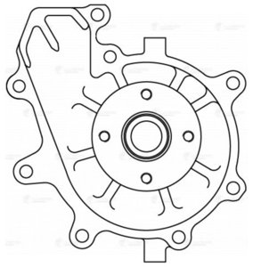 Изображение 4, LWP2902 Насос водяной ISUZU NQR90, FSR90, NPR75, NQR75 (4HK1) LUZAR