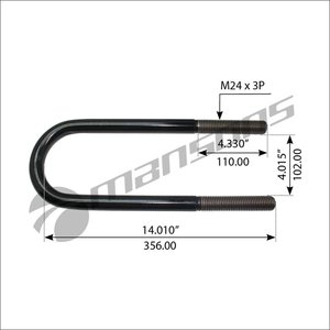 Изображение 1, 300.122 Стремянка BPW рессоры (М24/356х152мм) MANSONS