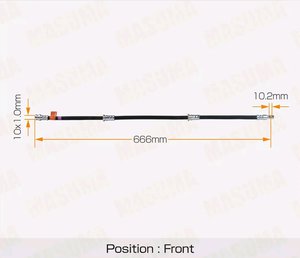 Изображение 2, BH-347 Шланг тормозной MITSUBISHI Pajero (99-06) передний MASUMA
