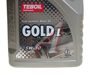 Изображение 2, 3453935 Масло моторное GOLD L 5W30 синт.4л TEBOIL