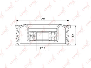 Изображение 4, PB7233 Ролик приводного ремня MAZDA 2, 3 (03-) (1.3/1.6) натяжителя LYNX